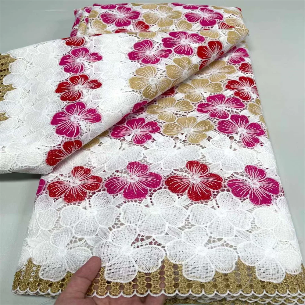 

Горячая Распродажа, африканская кружевная ткань, Высококачественная Водорастворимая нигерийская кружевная шнуровка из гипюра для свадебного платья JY31506