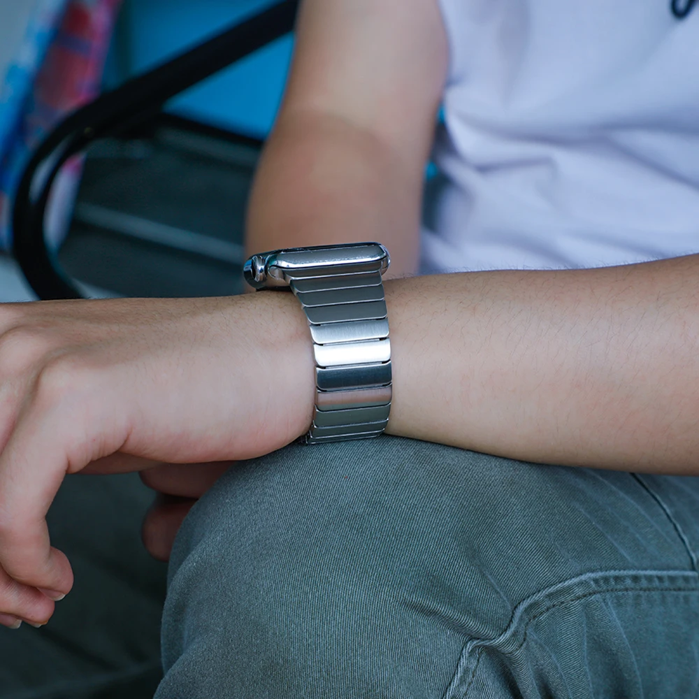 49mm Stainless Steel Link Strap for Apple Watch Band Ultra 49mm 8 7 45mm 41mm Men Bracelet for Iwatch 6 5 4 Se 40mm 44mm 38 42mm