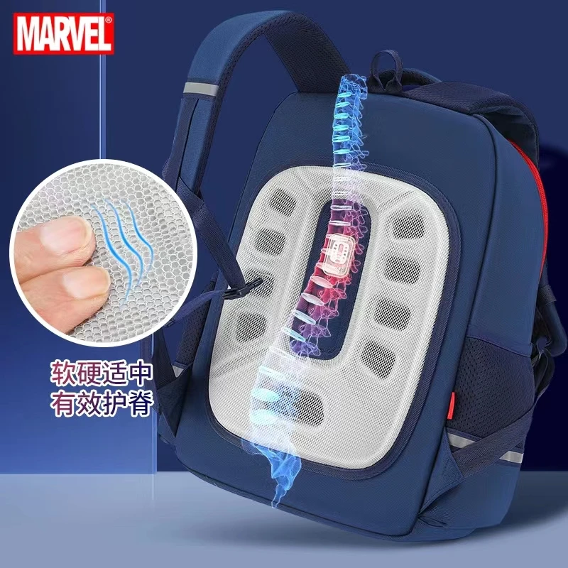 Marvel New School Bag For Boys Primary Middle Student Shoulder Orthopedic Backpack Grade 1-5 Spider Man Large Capacity Mochilas