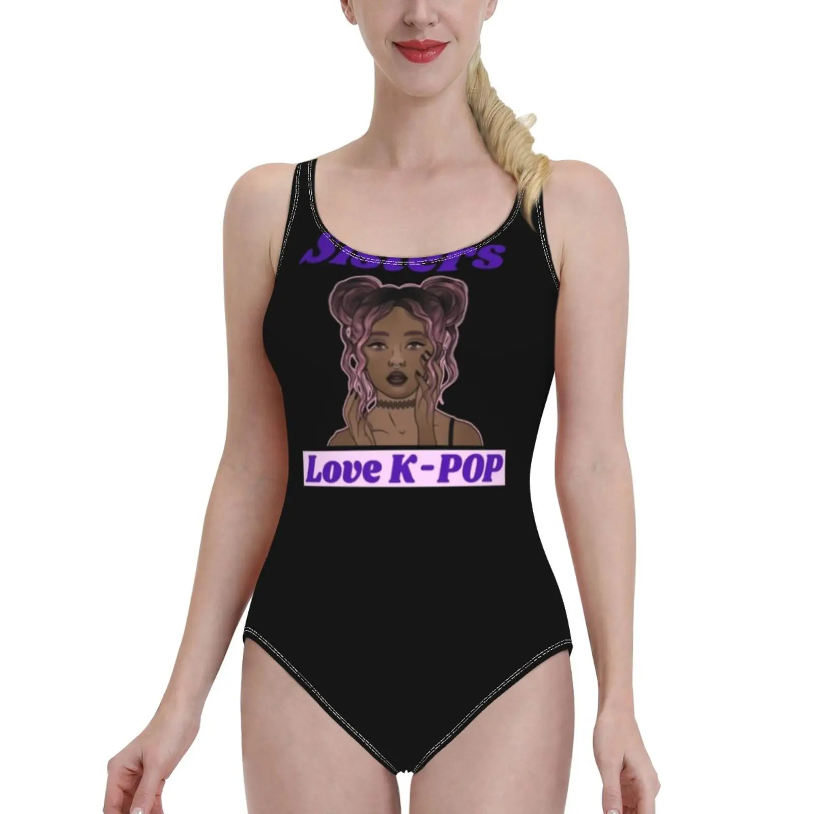 

Слитный купальник для сестер Love K-Pop-# Stop, Азиатская мода, женский сексуальный Монокини, купальные костюмы, новые пляжные купальники для девуш...