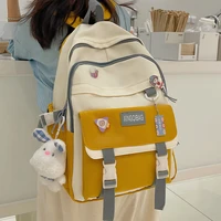 cute girl laptop backpack fashion kawaii ladies travel school bag college student cool backpacks women harajuku badge bag