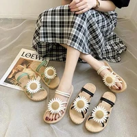 beauty wind flat heel transparent simple sandals womens versatile shoes summer student korean slippers comfortable sandals new