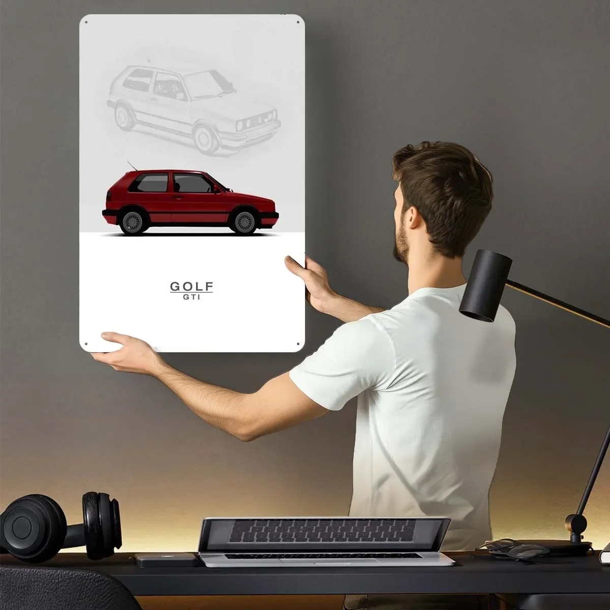 1992 VW Golf GTI Mk2 красные жестяные знаки классический автомобильный постер украшение