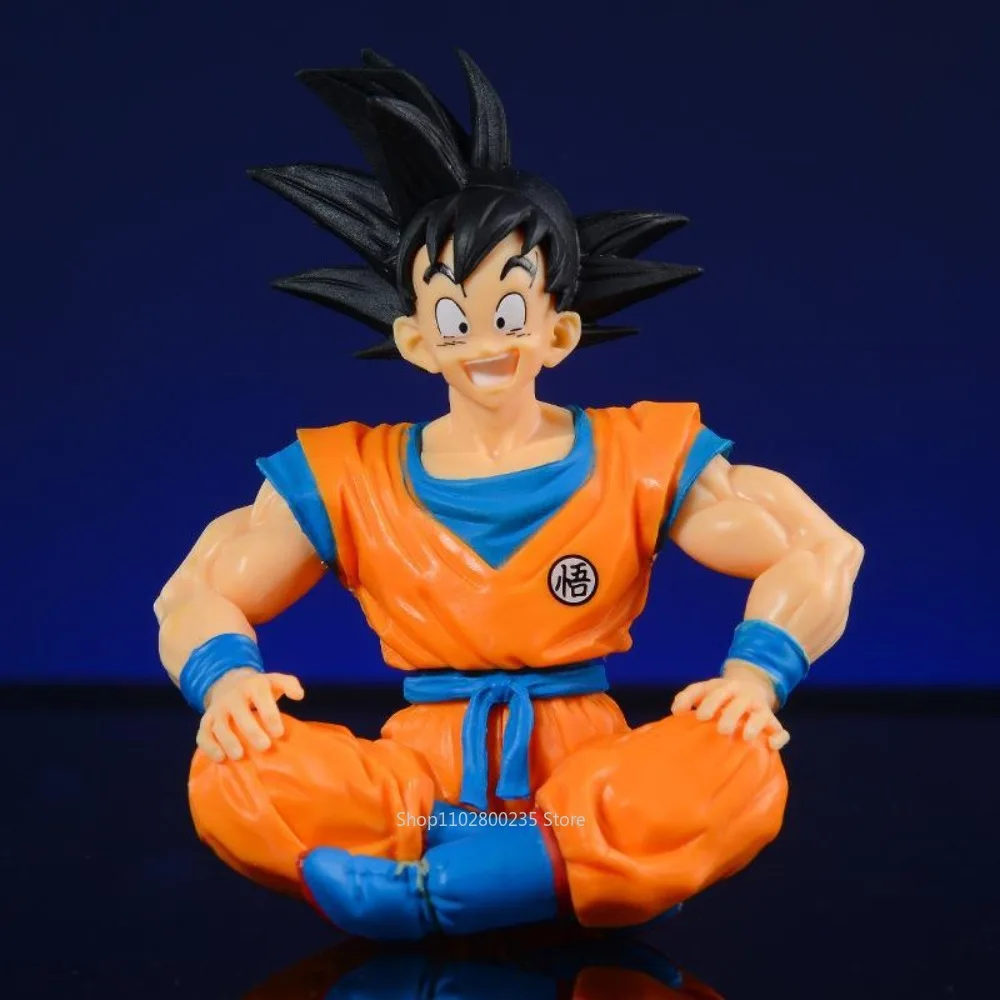 

Dragon Ball Z Sitting Position Son Goku Anime Figure Super Saiyan Action Figure Collection Model Doll Birthday Christmas Gift