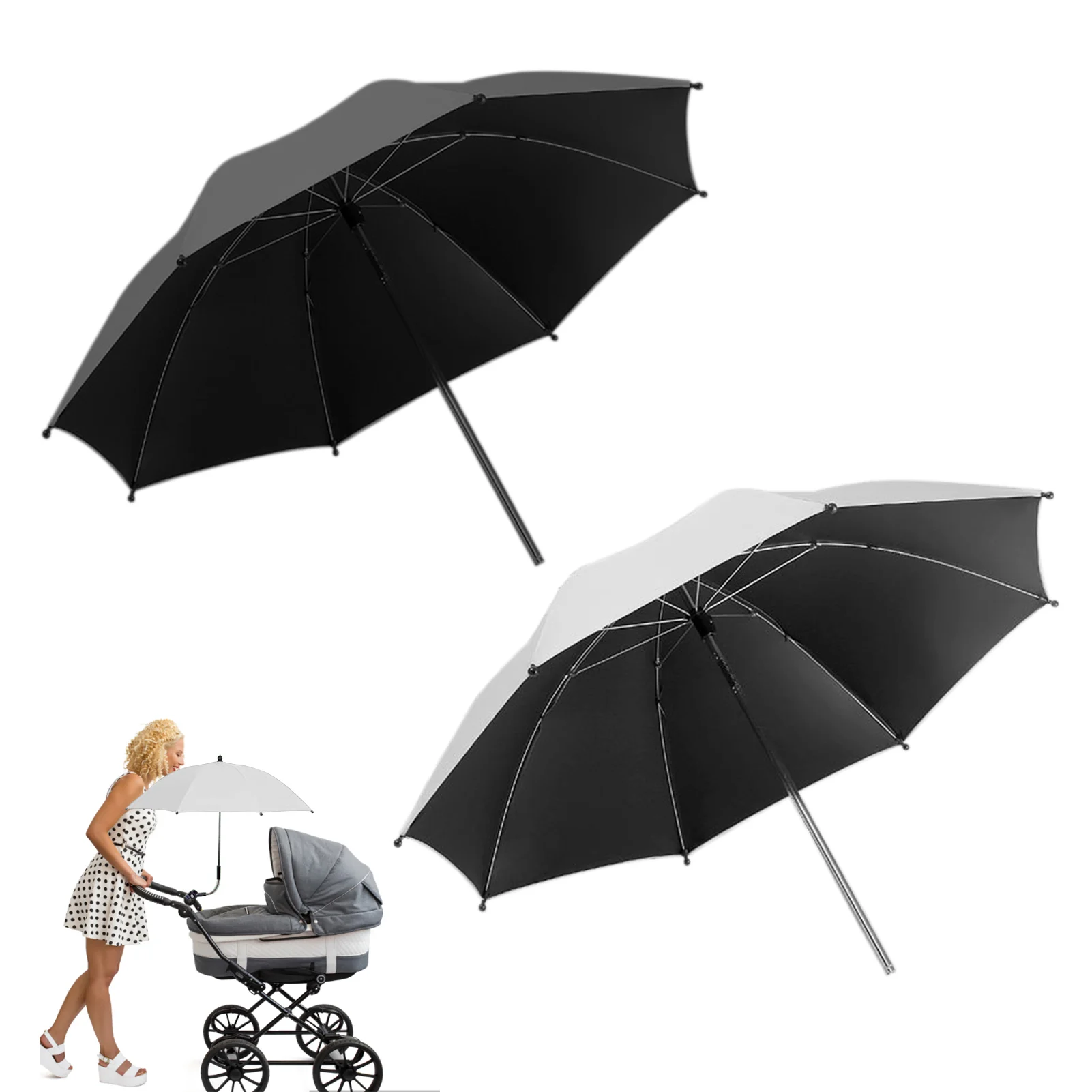 

Parasol Umbrella For Pram Bike Umbrella Holder Adjustable Stand 360 Rotating Baby Strollers Infant Chair Wheelchair Accessories