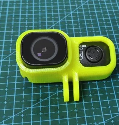 Yellow TPU 3D printed mounting case for RunCam Thumb Pro