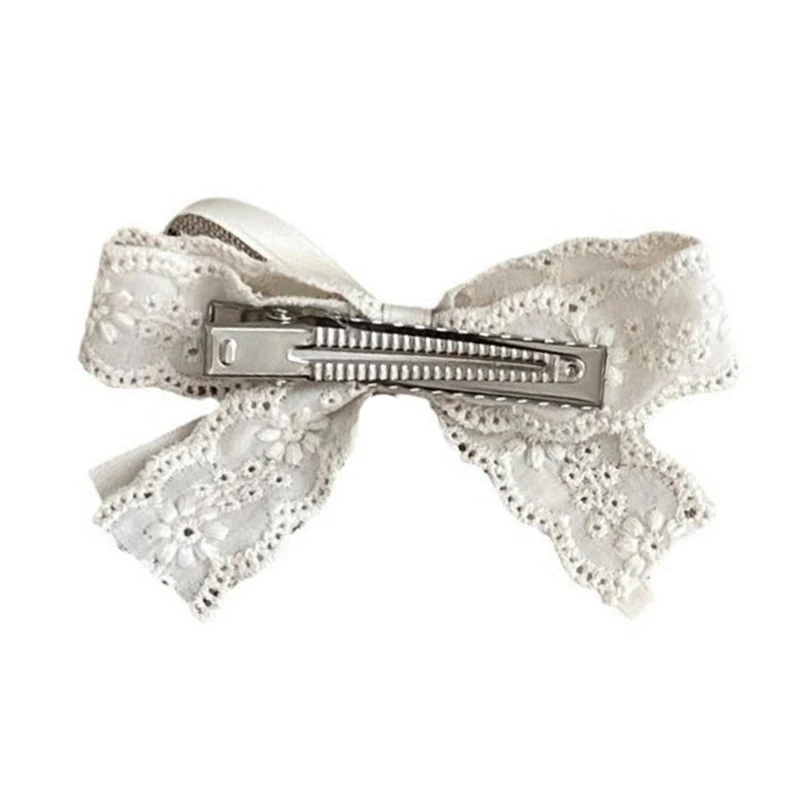 652F Кружевная заколка с плоским зажимом в стиле Cottagecore 2000-х годов для головных