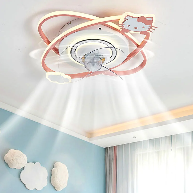 

Chandeliers Nordic bedroom Ceiling fan with led and control electric fan kids dining room lamp indoor lighting Pendant Light