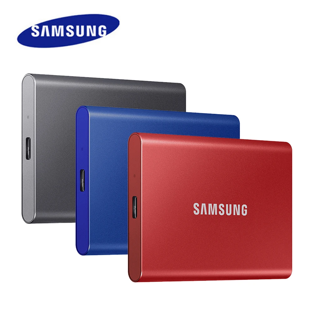 

Samsung T7 портативный SSD Внешний жесткий диск 500 ГБ 1 ТБ 2 ТБ внешний жесткий диск твердотельный диск USB 3,2 Gen 2 совместимый SSD