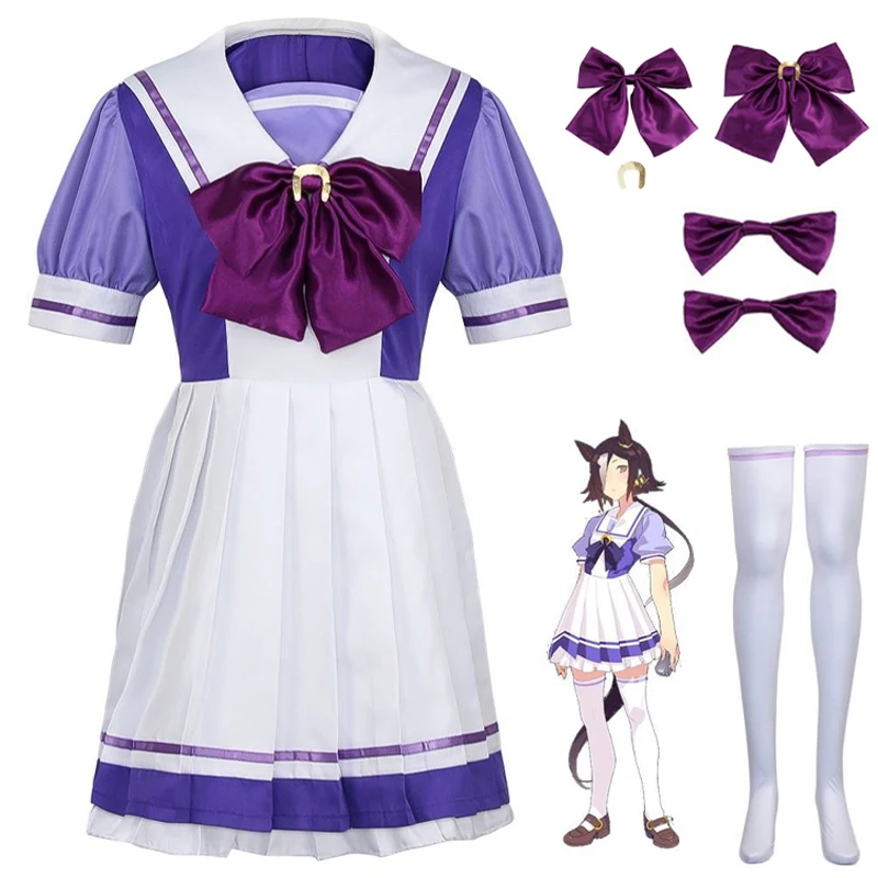 

Anime Uma Musume Pretty Derby Cosplay Costume Umamusume Special Week Tokai Teio Anime JK School Uniform Dress