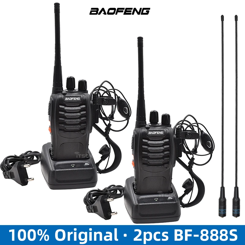 

2pcs baofeng BF 888S Walkie Talkie ham radio comunicador long range Two way radios profesional cb radio stations transceiver