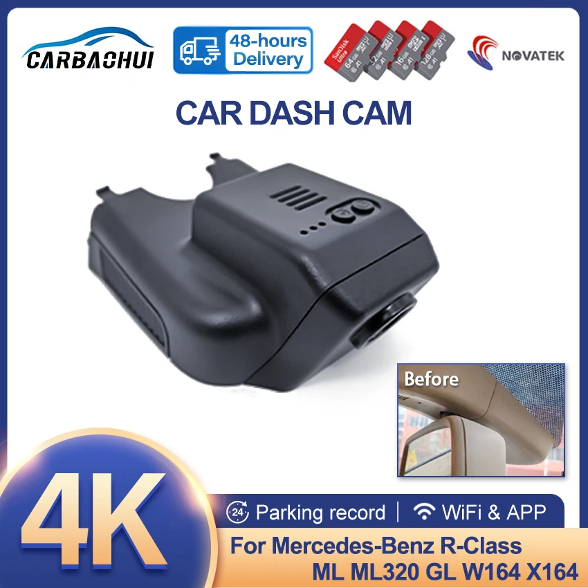 

4K 2160P Автомобильный видеорегистратор, видеорегистратор для парковки, видеорегистратор для Mercedes Benz R Class ML ML320 GL GL450 w164 x164,UHD видеорегистратор