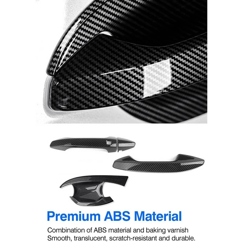 Для Kia Sportage NQ5 2021 2022 углеродное волокно Автомобильная дверная ручка крышка чаши