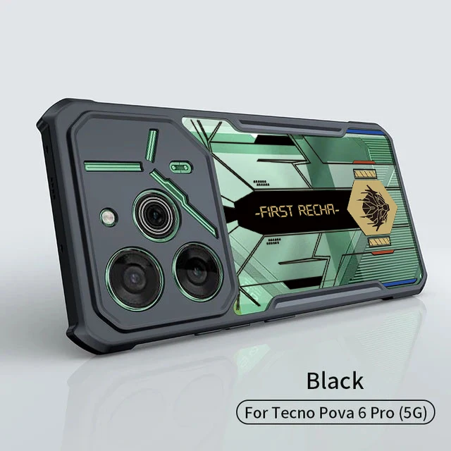 Прозрачный чехол для телефона Tecno Pova 6 5 4 Pro Neo 3 2 Li7 Li9 акриловый с защитой от ударов