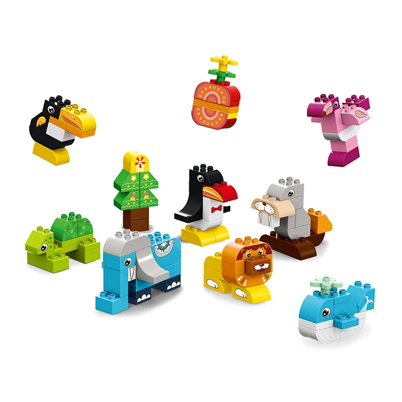 

Kids Funny Animal Building Blocks Car Action Figures Friends Children Educational Toys for Boys Girls Christmas Gifts