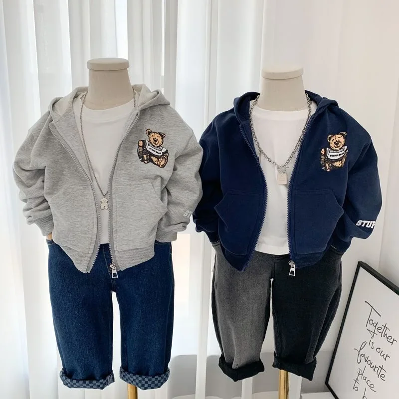 Зимние весенние толстовки и свитшоты для маленьких мальчиков девочек хлопковые