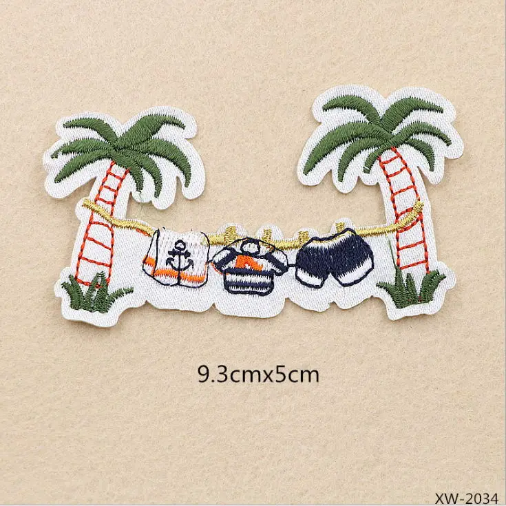 Новое поступление 10 шт. вышитая мультяшная нашивка с изображением деревьев и