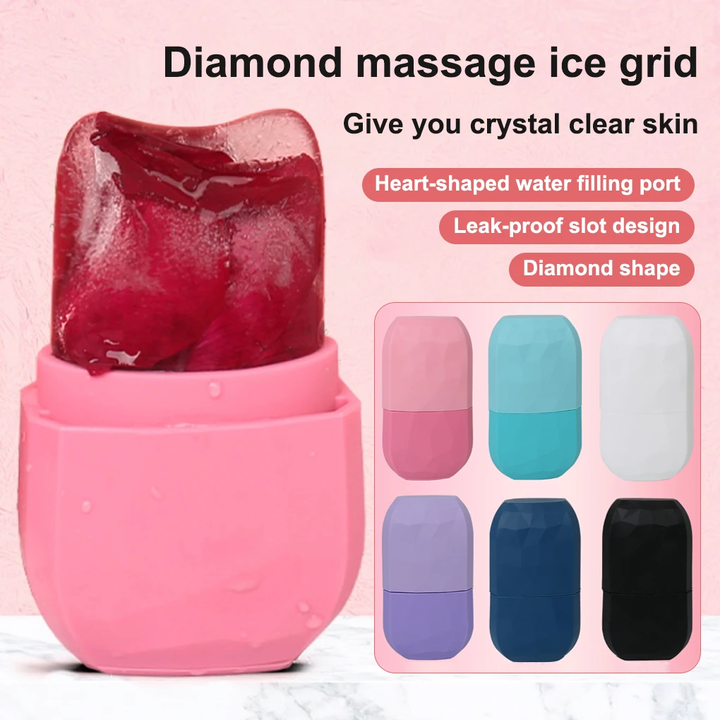 

Face Lifting Massager Mold Fine Line Reducer Sun Burn Relief Ice Rolling Block DIY Crafting Mould Skin Care Tool Lake Blue