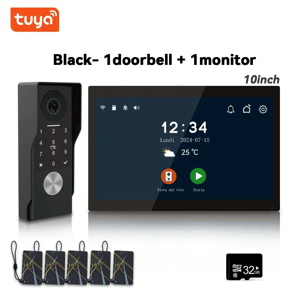 

Anjielo 2-проводной умный видеодомофон TUYA 7/10 дюймов