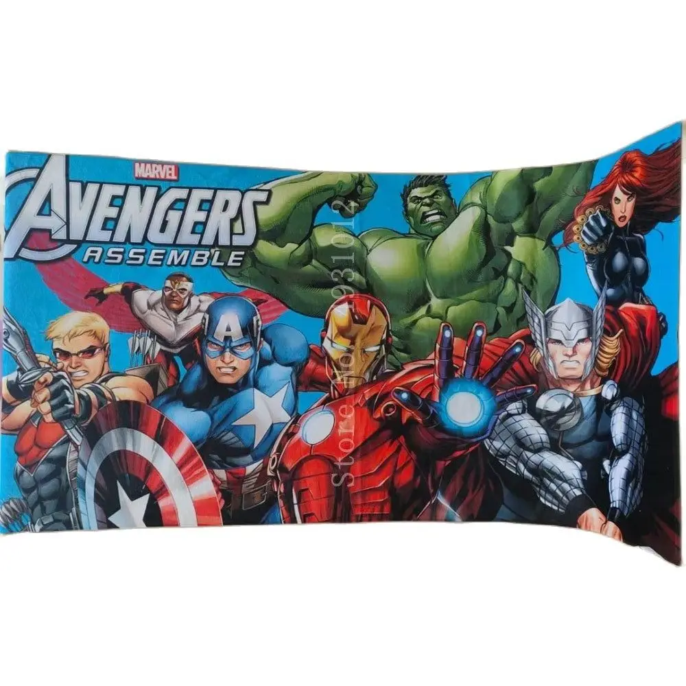 

2023 Disney Avengers Iron Man Hulk Spiderman Boys Baby Bath Towel Soft Cotton Beach Swimming Washcloth 77x150cm For Kids Gift