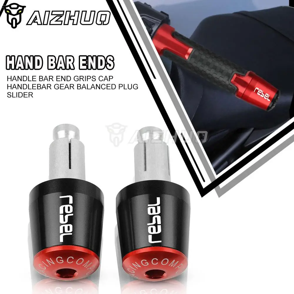 

Motorcycle Handle Bar End Handlebar Grips Caps Anti Vibration Silder Plug For Honda REBEL 1100 DCT 2022 2021 2020 Rebel1100