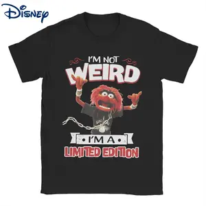 Disney Tee Shirt Muppet Show Animal Rock I'm Not Weird I'm A Limited Edition T Shirts Cotton Hipster T-Shirt Big Size Clothing