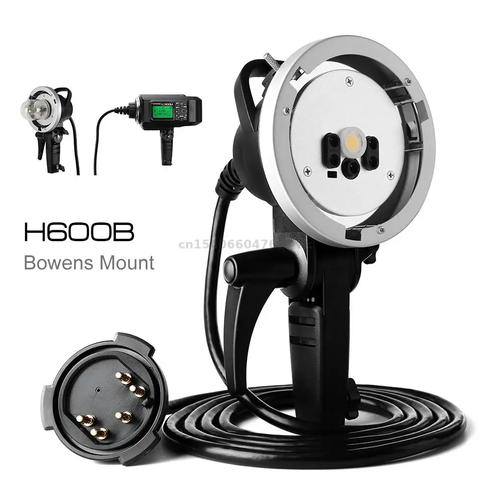 Godox AD-H600B H600B Portable 600Ws Flash Extension Head with Bowens Mount Connects AD600 AD600B AD600BM Battery Powered Head