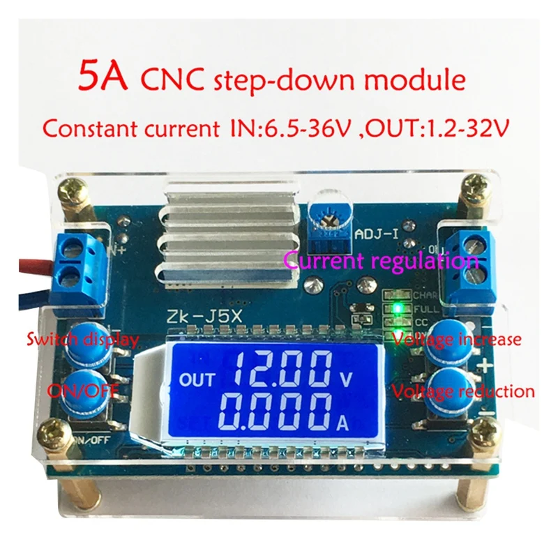 Регулируемый Модуль питания CC CV 1 2-32 В 5 А вольтметр амперметр