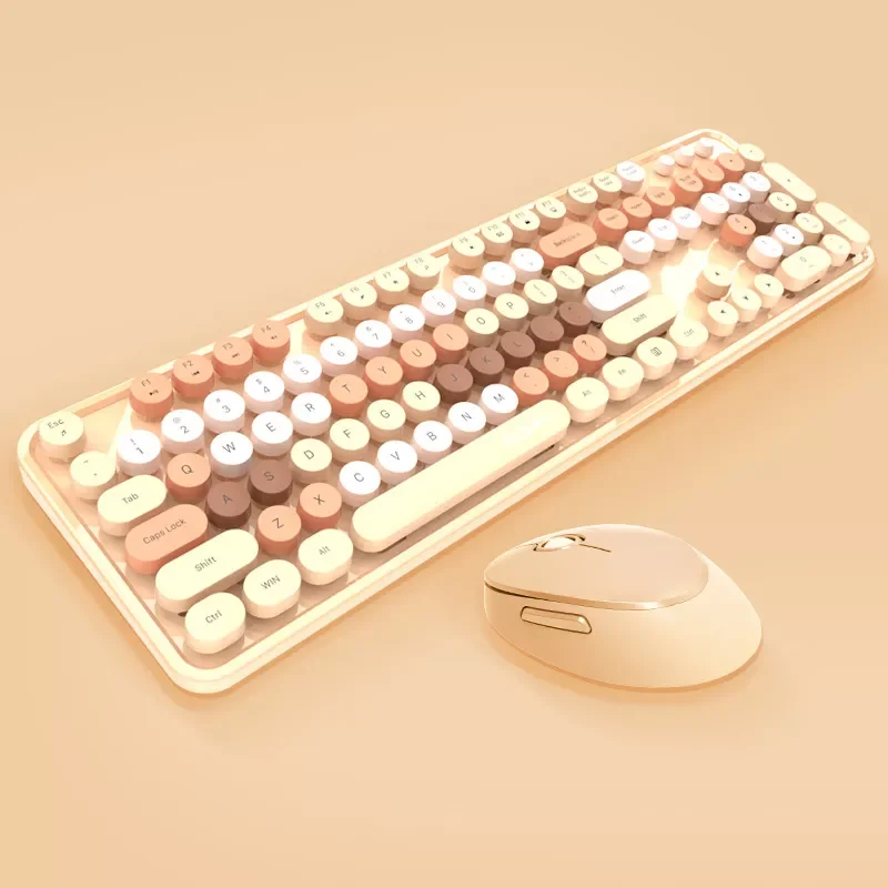 

2022 New Arrvied Candy Mixed Wireless Keyboard and Mouse Sets 2.4GHz USB Receiver Keyboard 1600DPI Mice for Home Office Gift