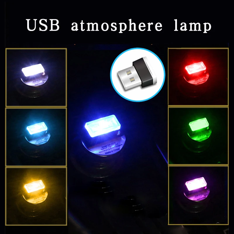 

Миниатюрный светодиодный неоновый интерьер с USB, автомобильный атмосферный свет, красочная декоративная лампа, подключи и работай, аварийн...