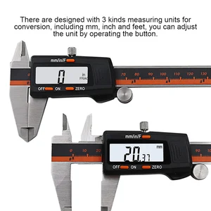 Digital 0-150mm Vernier Caliper LCD Screen Electronic Ruler Micrometer Measurement Gauge Tool for Depth Diameter