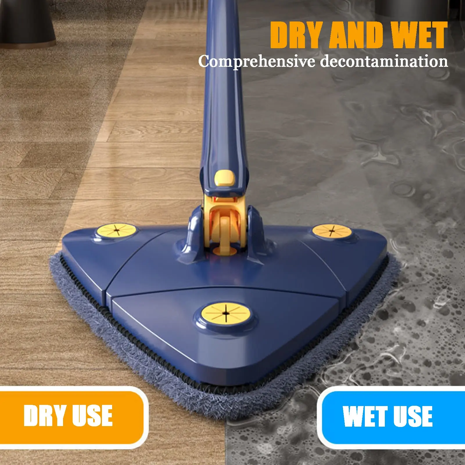 

360° Rotatable Adjustable Cleaning Mop Dry Wet Microfiber Mop with Extendable Handle Automatic Water Squeezing Mop