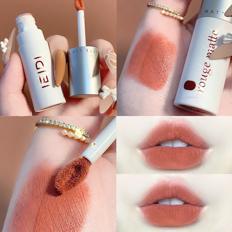 

Velvet Matte Lip Glaze Long-lasting Lipstick Waterproof Non-marking Lip Gloss Non-fading Non-stick Cup Velvet Lipgloss LipMakeup