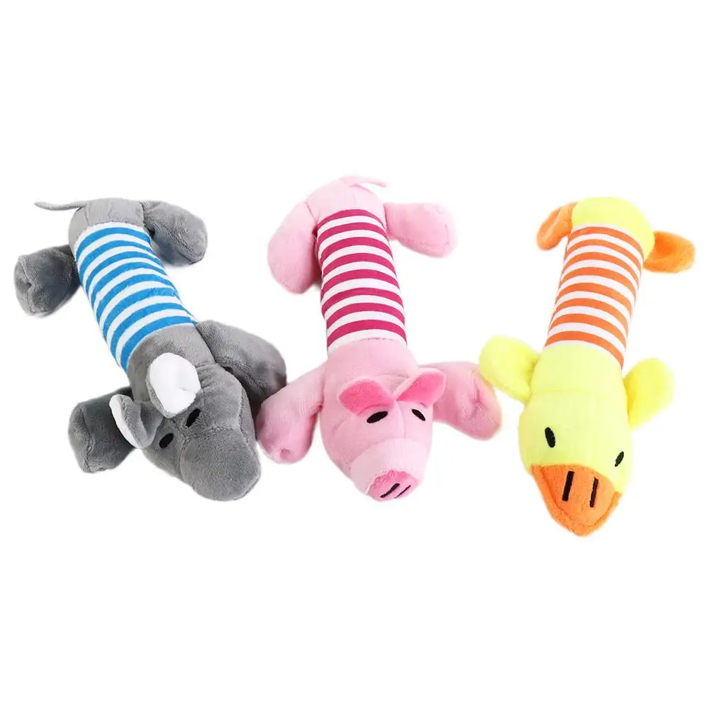 Интерактивная Жевательная Игрушка Для Собак Со Звуком Жевания - Плюшевая