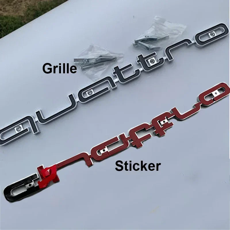 

Для Quattro ABS Автомобильная эмблема Внешняя A5 A7 A8 Q7 RS6 Q3 Q5 RS7 A6 A3 A4 RS3 RS4 RS5 Значок Передняя решетка Наклейка Логотип Аксессуары