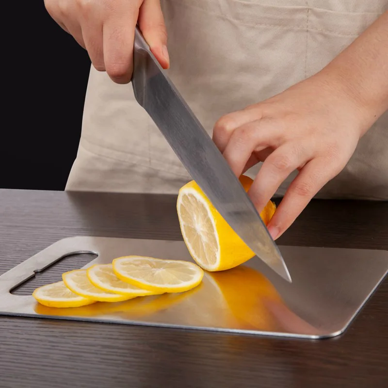 

Stainless Steel Chopping Block Bread Anti-Mildew Home Kitchen Board for Fruit Vegetable Meat Chopping Board Kitchen Gadgets