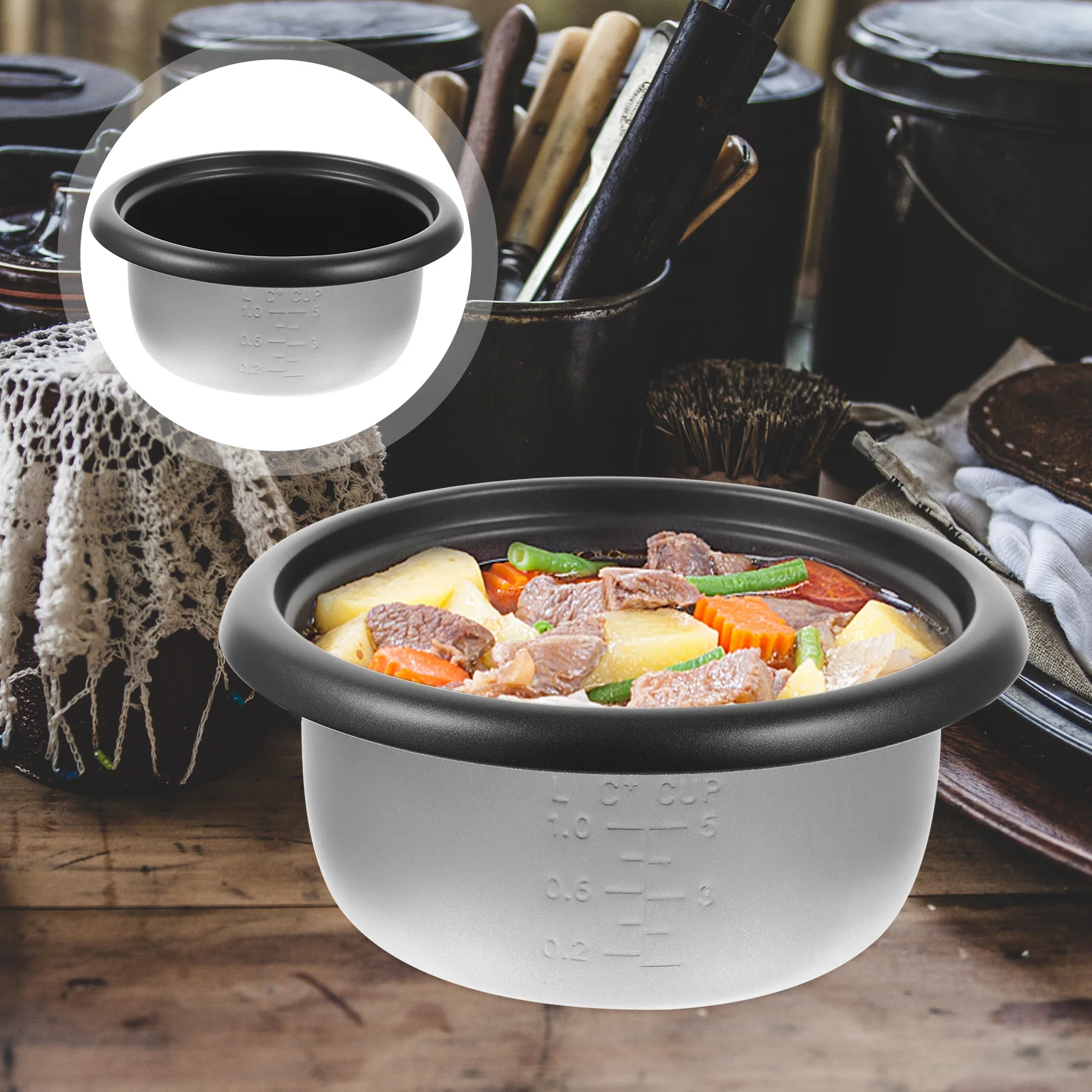 

Rice Cooker Liner Nonstick Cookware Moment Multi-use Pot Aluminum Alloy Thick Inner Cooking Electric Supply Cookware