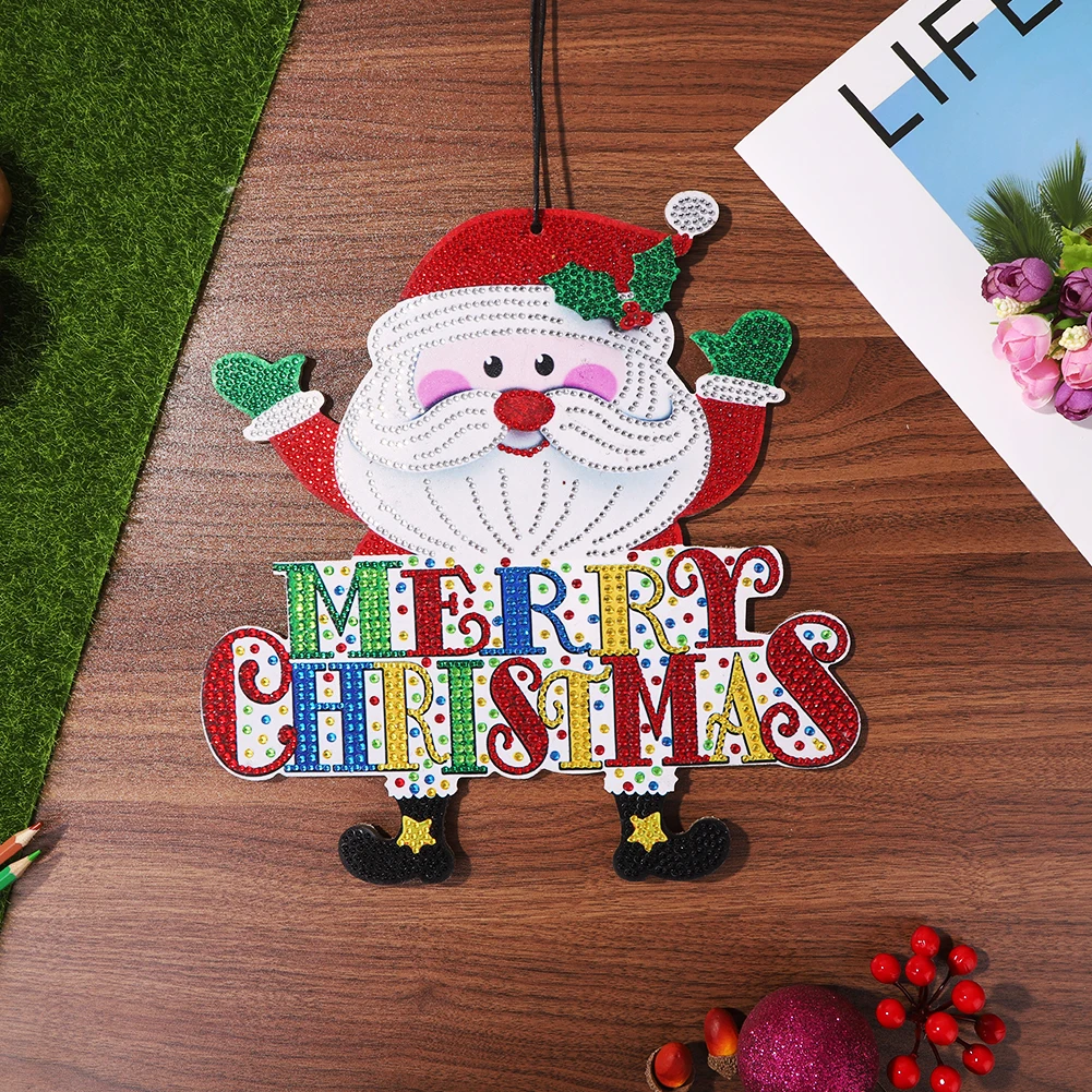 DIY бриллиантовый рисунок Рождество картонный подвесной набор мозаика Стразы