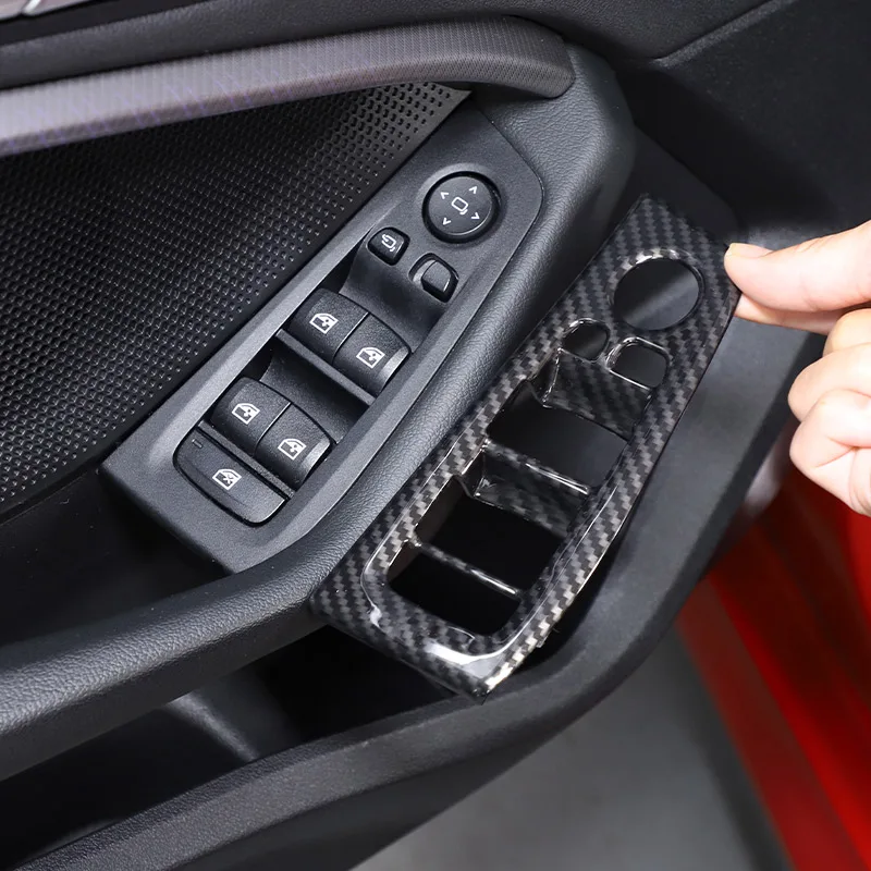 Фото Для BMW 1 серии 2 F40 F44 2020-2023 ABS углеродное волокно стиль авто стекло подъемная рамка декоративная крышка аксессуары для интерьера №1