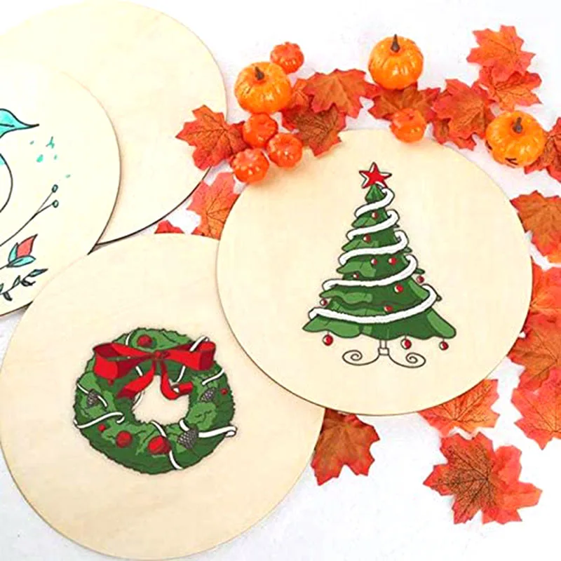 

10-100mm Natural Pine Round Wood Pieces Slices Circles DIY Handicraft for Kids Painting Wood Chip Wedding Household Decoration