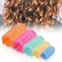 8pcs fashion hairdressing roller hair curler smooth surface easy to use diy plastic diy hair curling roller for female