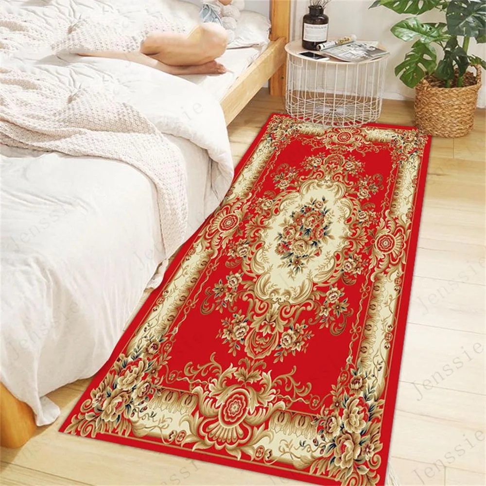 

Retro Carpet Kitchen Mat Ethnic Carpet In Bedroom Floor Outdoor Doormat Stripe Bathroom Room Vintage Islamic Floral Rug Carpet
