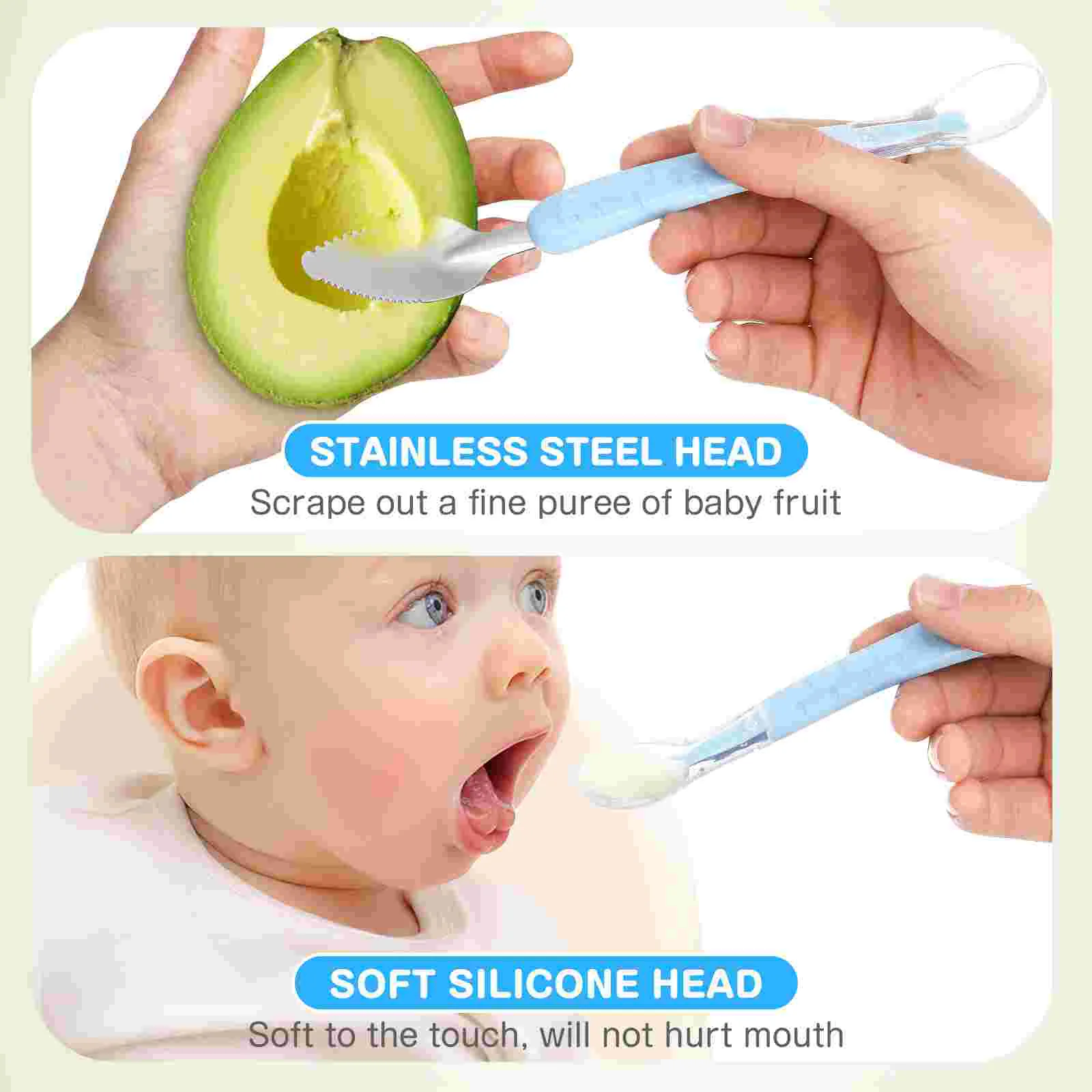 Мини-ложки столовые приборы для младенцев скребок сервировочная посуда