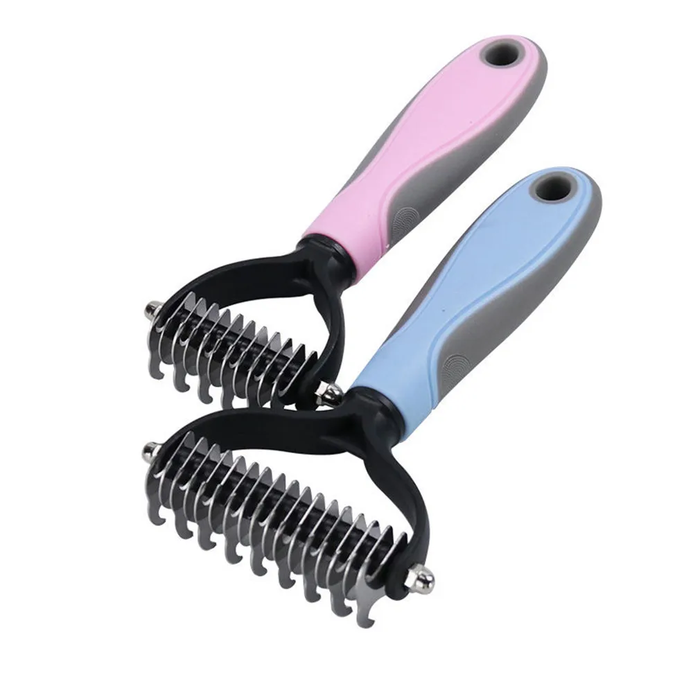 

Cutter Knot Cats Dogs Comb Hair Pet Stainless Sided Brush Removal Steel Grooming For Shedding Brush Removal Double Clean Hair
