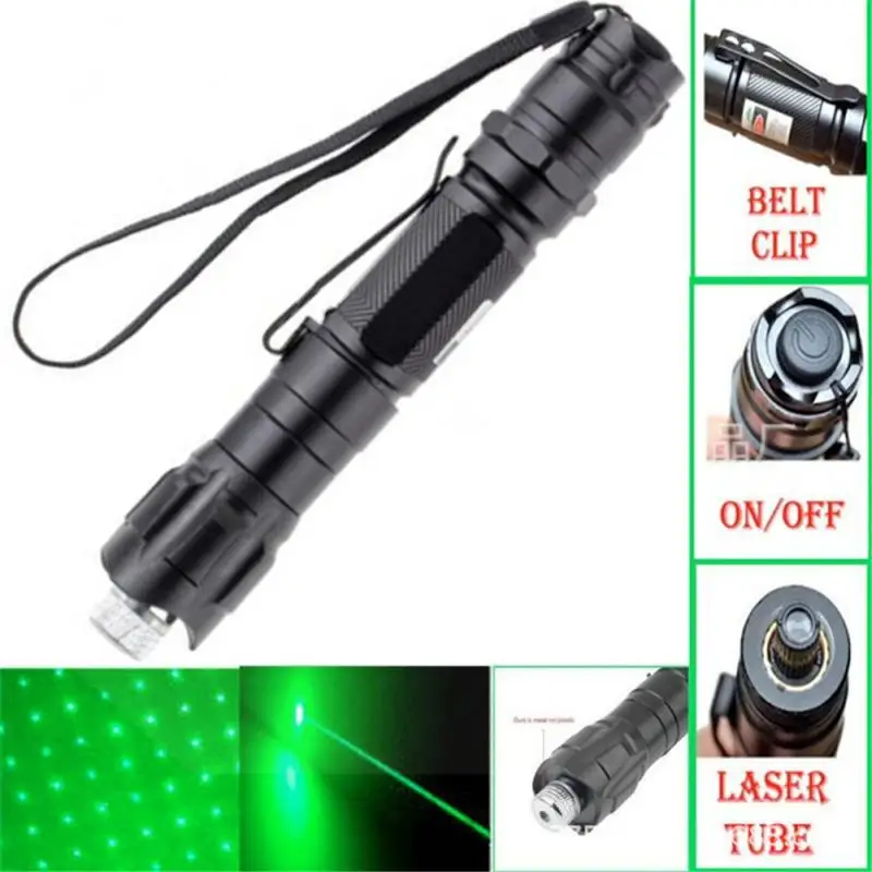 

5 мВт 532нм Зеленый лазерный фонарик черный сильный Видимый луч лазерная точка 3 цвета Мощная военная лазерная указка ручка Прямая