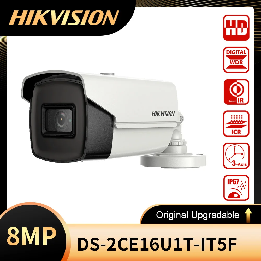 

Original hikvision DS-2CE16U1T-IT5F 8 MP Bullet Camera 4 in 1 video output (switchable TVI/AHD/CVI/CVBS)