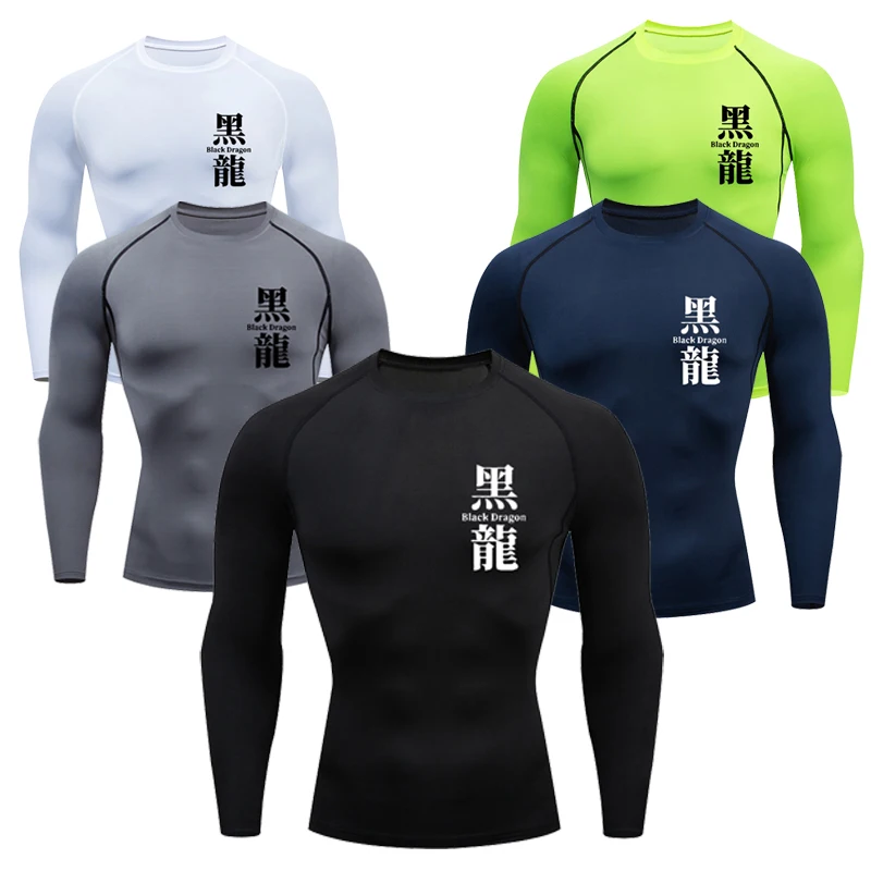 

Men's T-shirt Long-sleeved Training Suit Tokyo Revengers Hot Sale Japanese Anime Black Dragon Print Compression Sports Vest Top