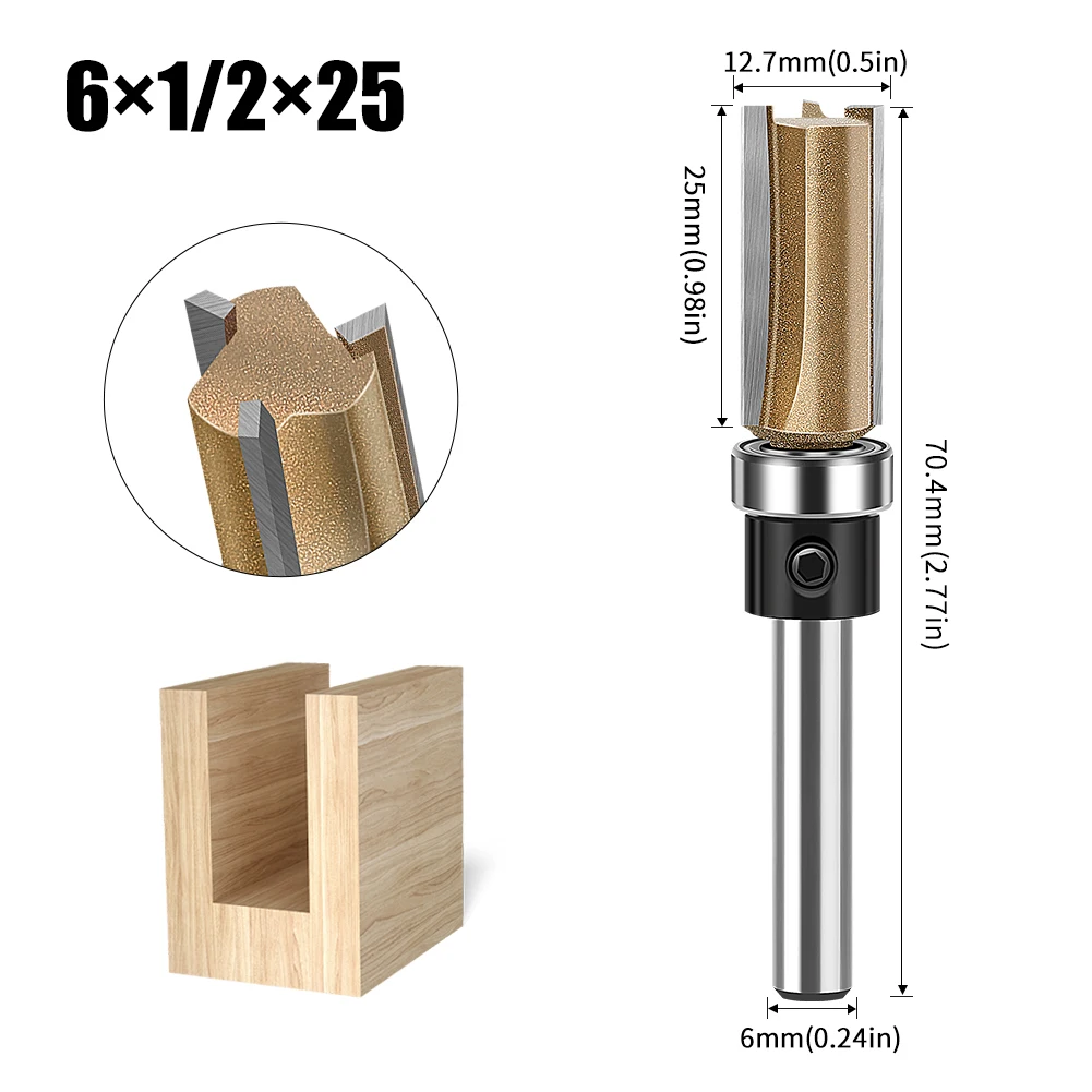 

Профессиональная прямая фреза с тремя кромками подшипников, прямой фрезерный станок для долбежей, фреза для обрезки подшипников, деревообрабатывающие инструменты