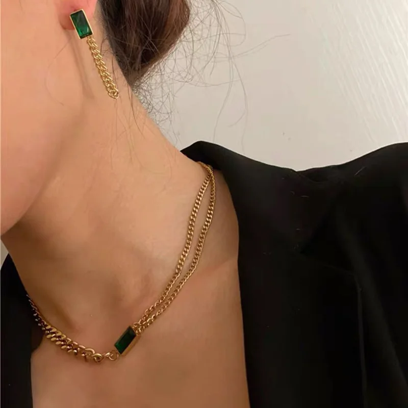 Модная бижутерия цепочка ожерелье простое дизайнерское однослойное