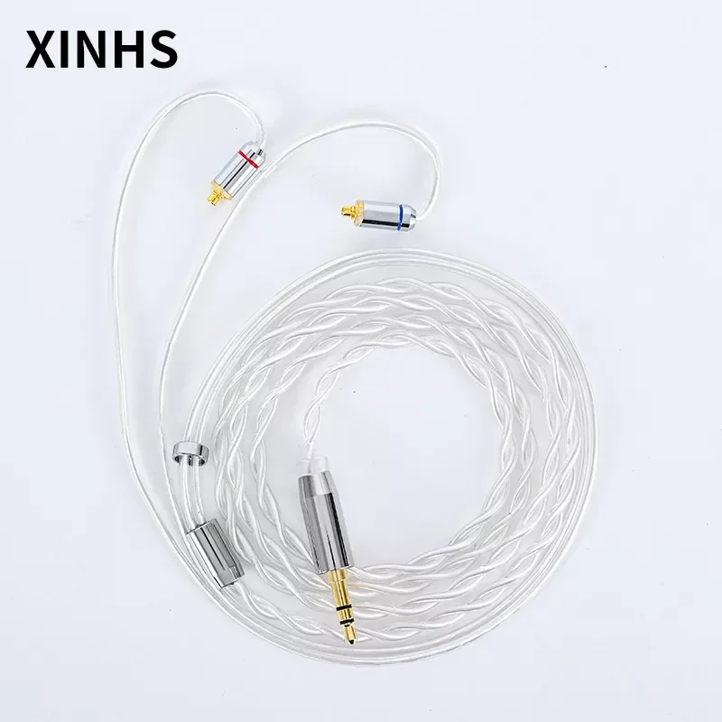 

2 Core Silver Plated Wire Earphone Upgraded Cable 2.5/3.5/4.4MM With MMCX/2pin/QDC TFZ For SE846 SE535 TRN V80 V20 ED12